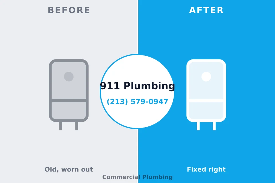Before and after: plumbing repair Bayou Vista, LA